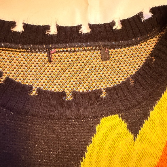 Distressed Lightning Bolt Knit Sweater – S/M (no tags) - Picture 8 of 8